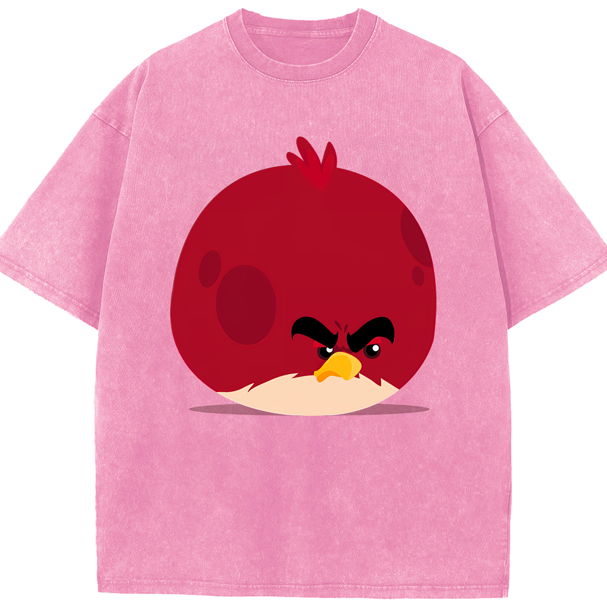 （画像用） Angry Birds アングリーバード 綿100% ヴィンテージ風 半袖Tシャツ（フロントプリント）